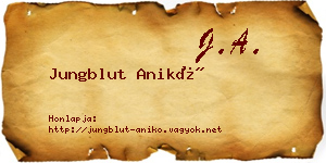 Jungblut Anikó névjegykártya